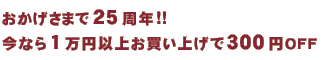 16周年の特別割引